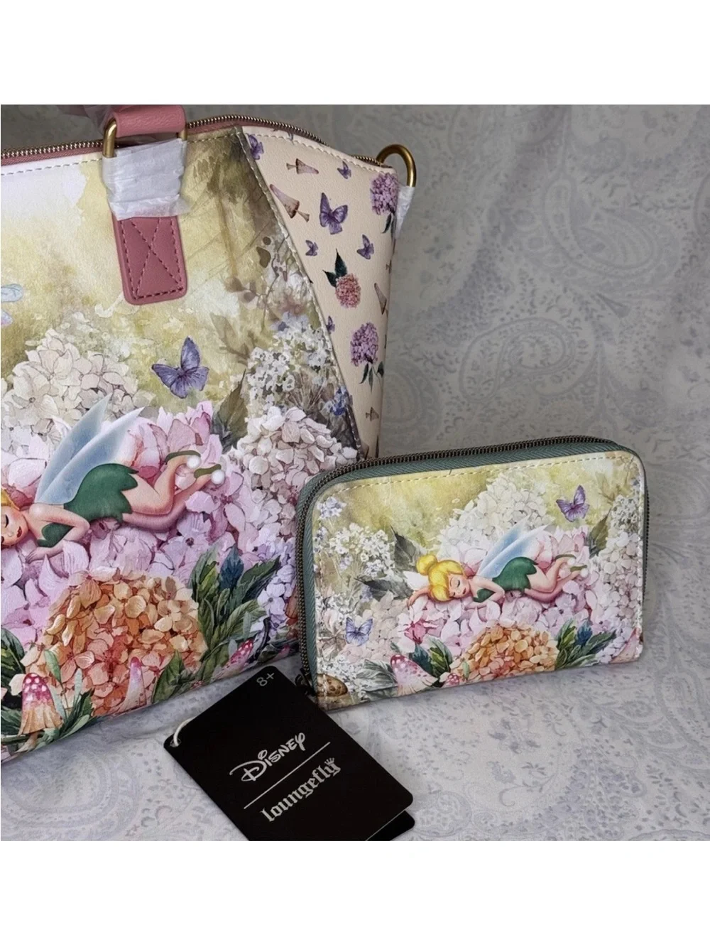 Loungefly Tinkerbell Flower Nap Satchel & Wallet